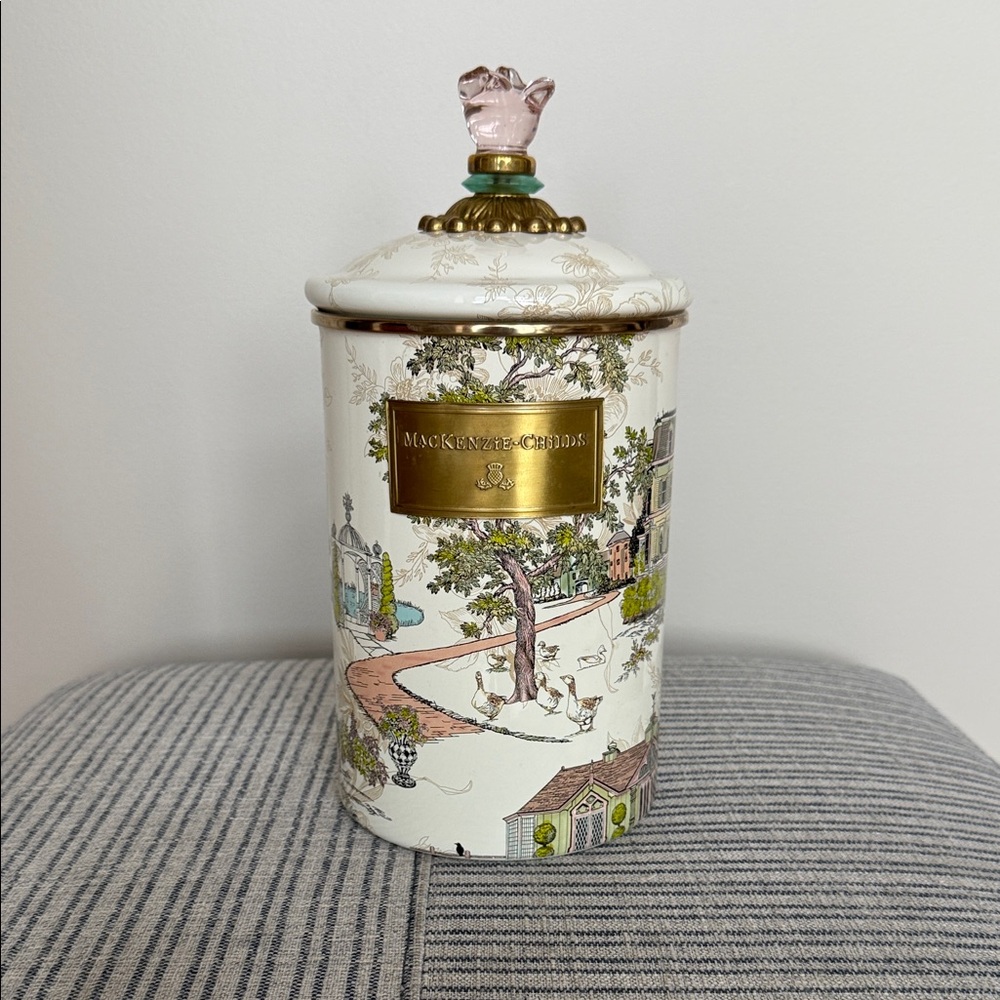 MacKenzie-Childs Large Aurora Farms Canister-Rare and Retired.